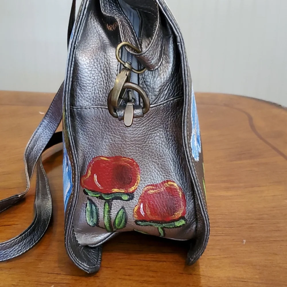 Fina Catrina hand painted leather bag